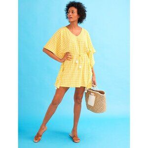 Talbots Cana Life Sun Mosaic Caftan Coverup Size‎ XL Yellow